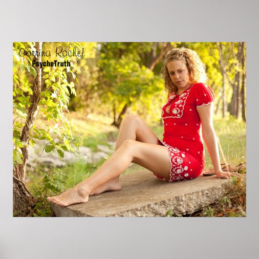 コリーナレイチェルレッドドレスポスター ポスター (正面)