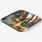 コリーハッピーバースデー ペーパープレート (傾斜あり)