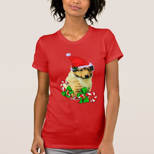 コリーパピークリスマスメリー Tシャツ (正面)