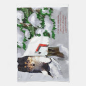 コリーパピークリスマスメールボックス キッチンタオル (縦)