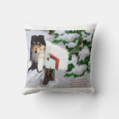 コリーパピークリスマスメールボックス クッション (裏面)