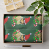 コリーパピーサンタハットクリスマス 薄葉紙 (ギフト)