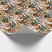 コリーホリデーベーキング:フェスティバルクリスマス ラッピングペーパー (角)