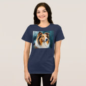 コリーポートレート トライブレンドＴシャツ (正面全面)