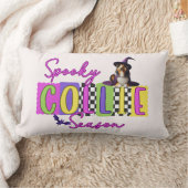 コリー不気味ハロウィーン枕 ランバークッション (ブランケット)
