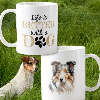 コリー犬のギフトで人生はもっと素敵に コーヒーマグカップ