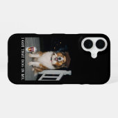 コリー犬の面白いミーム「私の中に犬がいる」 iPhone 16ケース (裏面横)