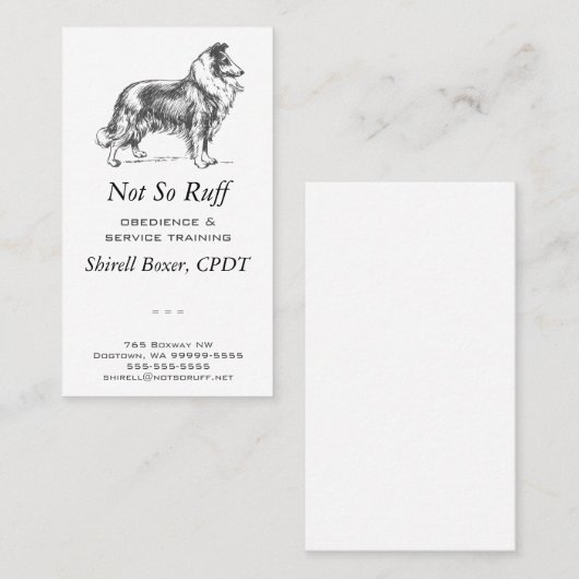 コリー犬ビジネス 名刺 (正面/裏面)