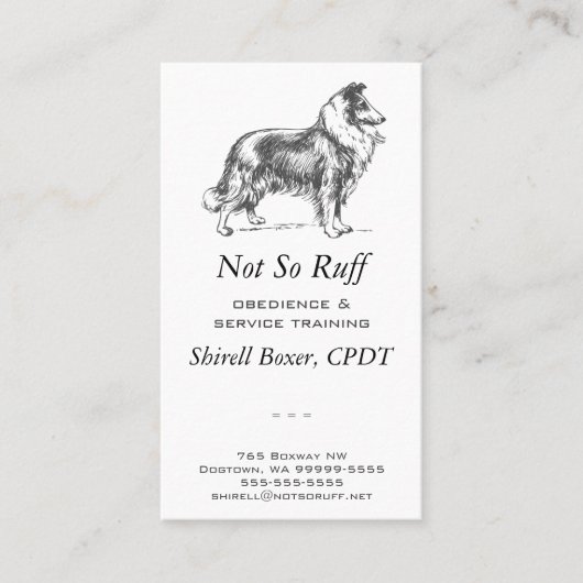 コリー犬ビジネス 名刺 (正面)