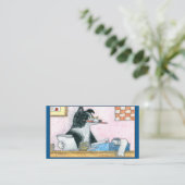 コリー犬会計士が税還付を行う 名刺 (スタンド正面)