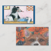 コリー犬会計士が税還付を行う 名刺 (正面/裏面)