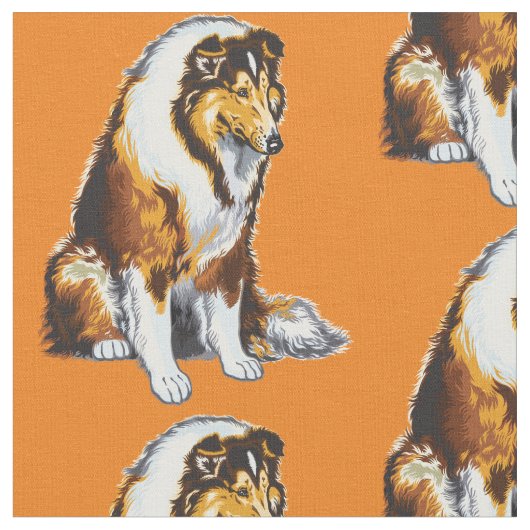 コリー犬 ファブリック (クローズアップ)