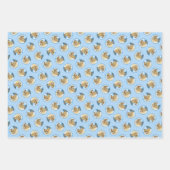 コリー絵を描ズのラフなセーブルメルレオリジナルドッグアート ラッピングペーパーシート (正面)