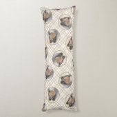 コリー絵を描ズラフ三色オリジナルドッグアート ボディピロー (裏面 (縦))