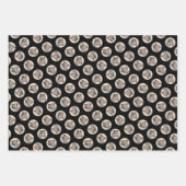 コリー絵を描ズラフ三色オリジナルドッグアート ラッピングペーパーシート (正面3)