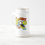 コリー縁どの敏捷性ギフト ビールジョッキ (正面左)