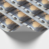 コリー縁どは雪のクリスマスを許す ラッピングペーパー (角)