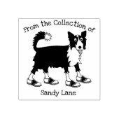 コリー縁どを投げ出す ラバースタンプ (インプリント)