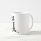 コリー縁どイラストレーション! コーヒーマグカップ (正面右)