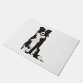 コリー縁どイラストレーション! ドアマット (アングル)