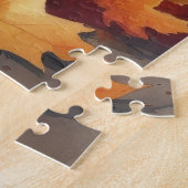 コリー縁どイン紅葉感謝祭アート ジグソーパズル (側面)