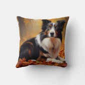 コリー縁どイン紅葉秋インスパイア クッション (裏面)