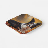 コリー縁どイン紅葉秋インスパイア ペーパープレート (傾斜あり)