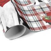 コリー縁どウェスタンホリデープレイドクリスマス ラッピングペーパー (ロールコーナー)