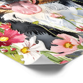 コリー縁どウォーターカラーアートドッグプリントギフト ポスター (角)