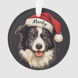 コリー縁どカスタムクリスマスオーナメント オーナメント