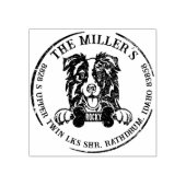 コリー縁どカスタム差出人住所 ラバースタンプ (インプリント)