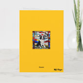 コリー縁どクリスマスストッキング カード (裏面)