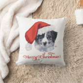 コリー縁どクリスマス クッション (ブランケット)