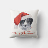 コリー縁どクリスマス クッション (裏面)