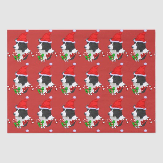 コリー縁どクリスマス 薄葉紙 (正面)