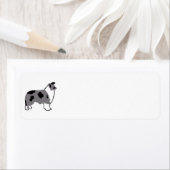 コリー縁どサイロブルーのメルルとホワイト ラベル (インサイチュ)