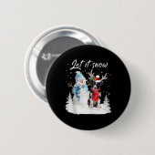 コリー縁どサンタドッグクリスマス雪だるまクリスマスパジ 缶バッジ (正面&裏面)