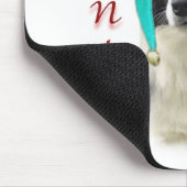 コリー縁どサンタポーズ マウスパッド (コーナー)