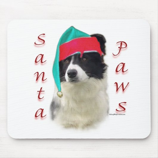 コリー縁どサンタポーズ マウスパッド (正面)