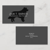 コリー縁どシルエットブラックオングレー 名刺 (正面/裏面)