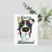 コリー縁どスクリスマスライト シーズンポストカード (スタンド正面)