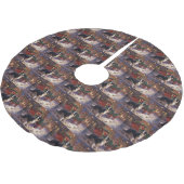 コリー縁どスフェスティバルシーズン ブラッシュドポリエステルツリースカート (アングル)