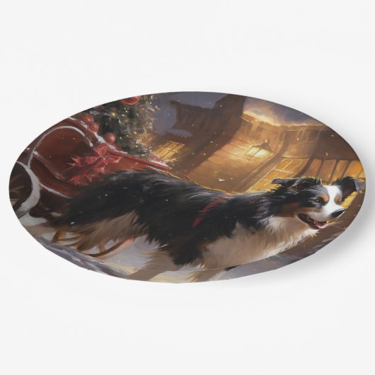 コリー縁どスフェスティバルシーズン ペーパープレート (アングル)