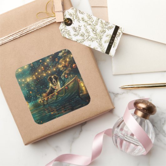 コリー縁どスフェスティバル航海 スクエアシール (ギフト)