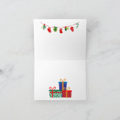 コリー縁どス・クリスマス・パピー・クリスマス・カード サンキューカード (内部)