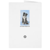 コリー縁どズ絵画 – かわいいオリジナルドッグアート (裏面)