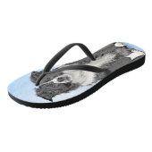 コリー縁どズ絵画 – かわいいオリジナルドッグアート ビーチサンダル (アングル)