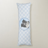 コリー縁どズ絵画 – かわいいオリジナルドッグアート ボディピロー (裏面 (縦))