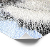 コリー縁どズ絵画 – かわいいオリジナルドッグアート ポスター (コーナー)