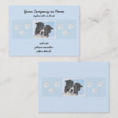 コリー縁どズ絵画 – かわいいオリジナルドッグアート 名刺 (正面/裏面)